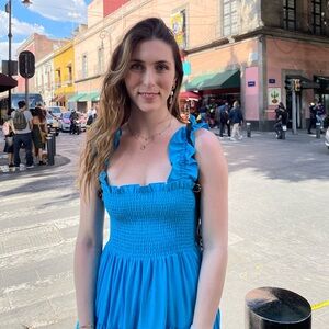 Amanda Uprichard Vibrant Blue Midi Dress